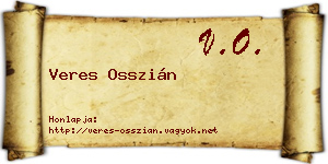 Veres Osszián névjegykártya