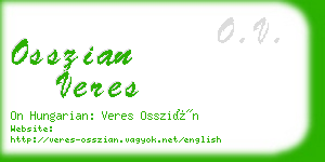 osszian veres business card